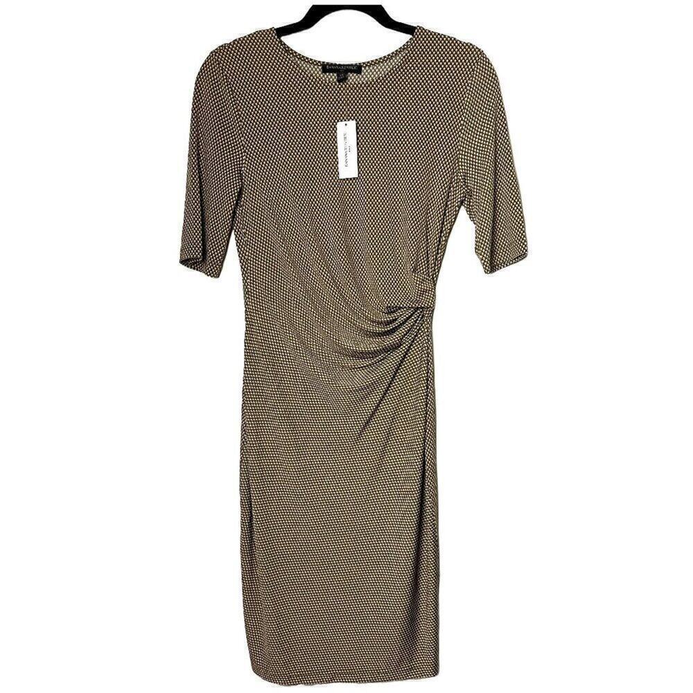 Banana Republic Factory Ruched Sheath Dress Geo Print XS NWT